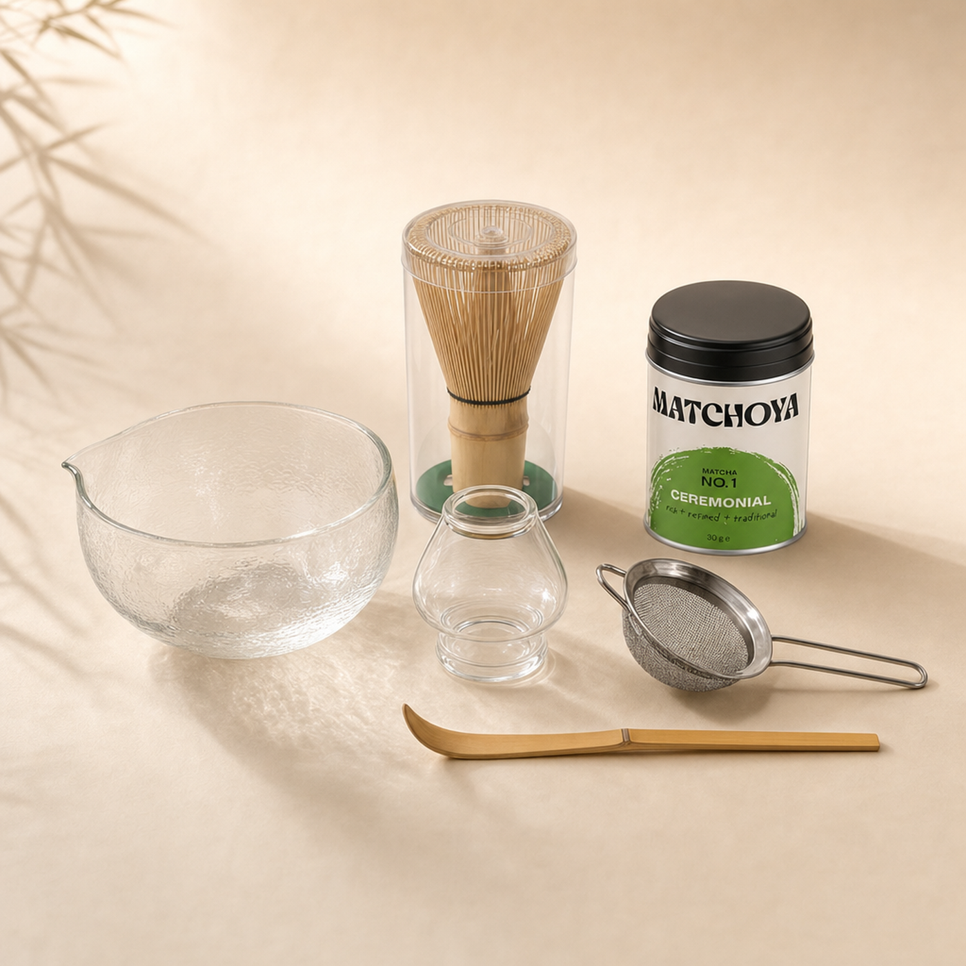 Matcha Bowl Set 5-teilig + Ceremonial Matcha - Studio Beige