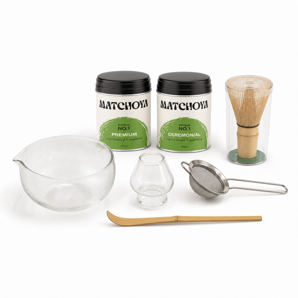 Matcha Bowl Set 5-teilig + Premium + Ceremonial Matcha - Hauptbild