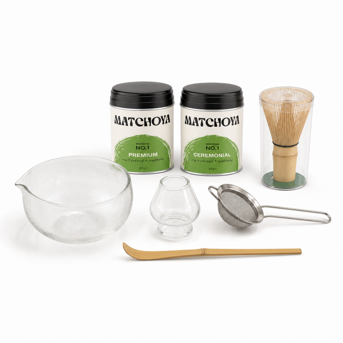 Matcha Bowl Set 5-teilig + Premium + Ceremonial Matcha - Hauptbild